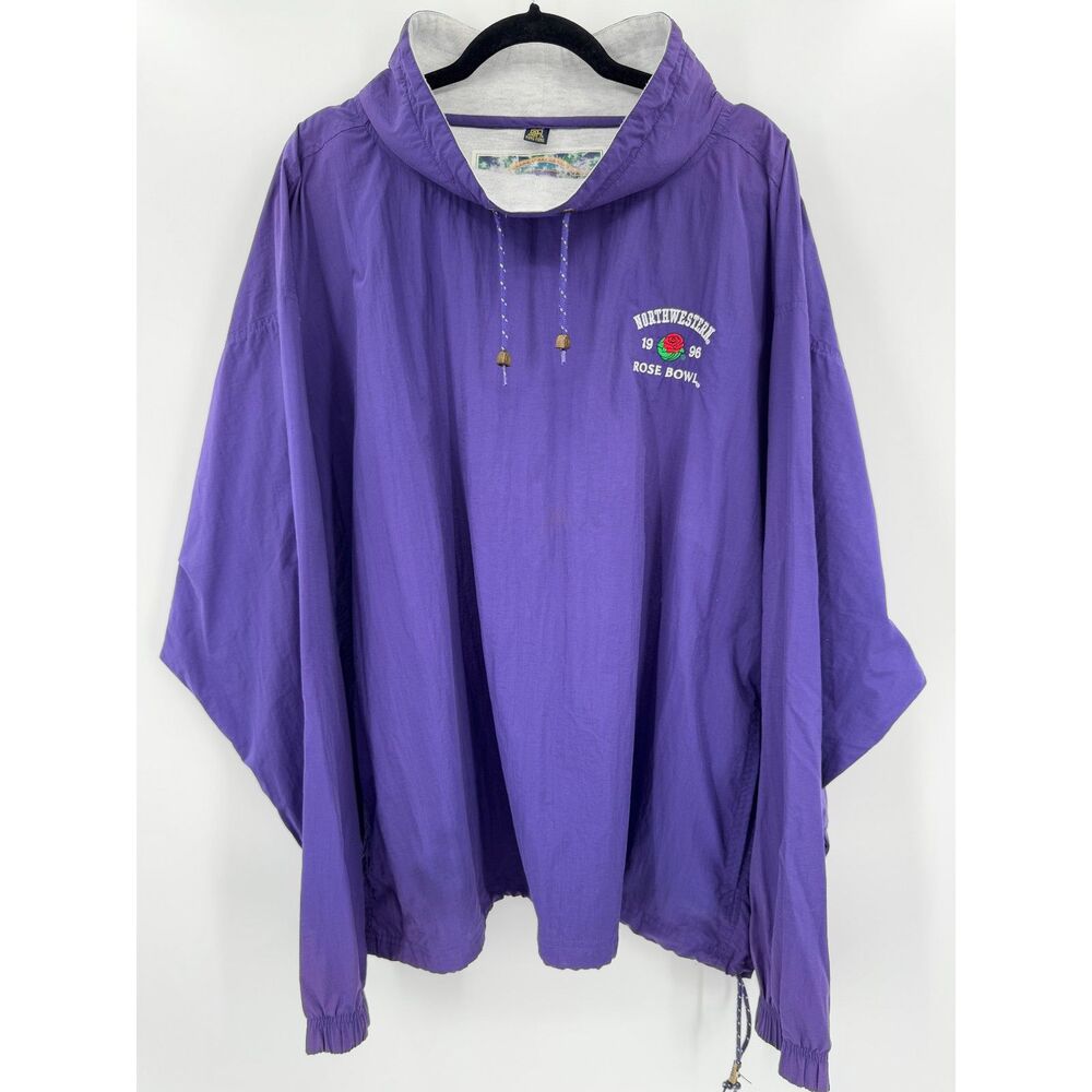 Vintage Northwestern Football 1996 Rose Bowl Pullover Windbreaker Jacket Size XL